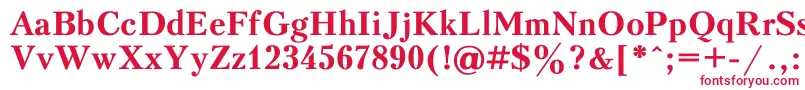 KudriashovBold Font – Red Fonts on White Background