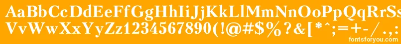 Шрифт KudriashovBold – белые шрифты на оранжевом фоне