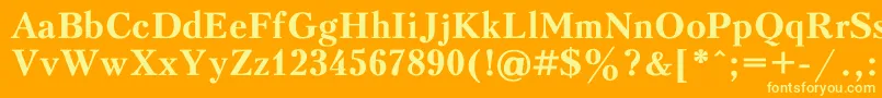 Шрифт KudriashovBold – жёлтые шрифты на оранжевом фоне