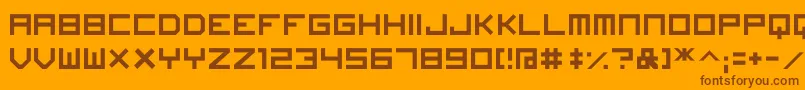 ImagineFont Font – Brown Fonts on Orange Background