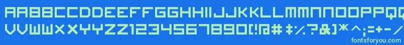 ImagineFont Font – Green Fonts on Blue Background