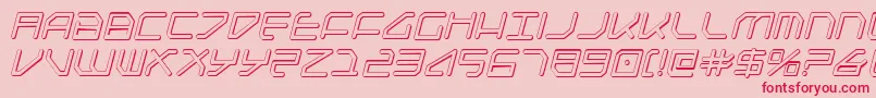 フォントFederapolisShadowItalic – ピンクの背景に赤い文字