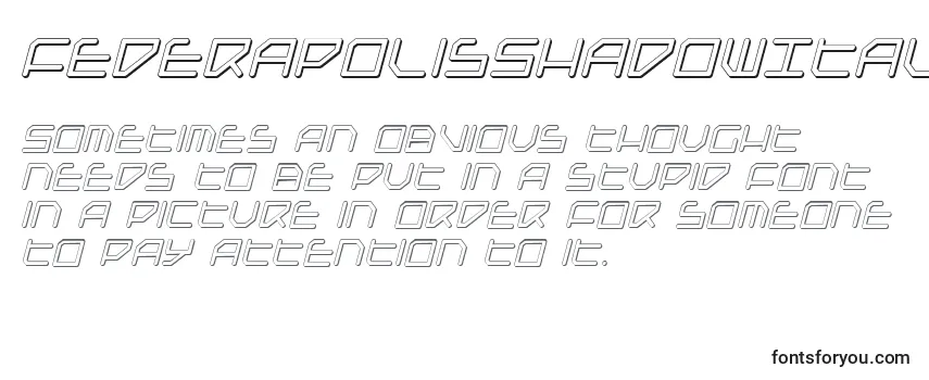 FederapolisShadowItalic フォントのレビュー