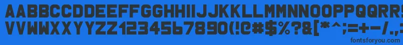 Msu1 Font – Black Fonts on Blue Background