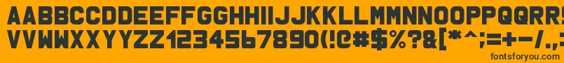 Msu1 Font – Black Fonts on Orange Background