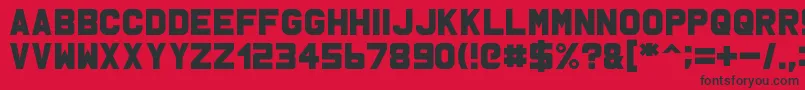 Msu1 Font – Black Fonts on Red Background