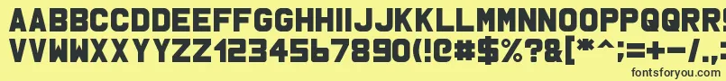 Msu1 Font – Black Fonts on Yellow Background