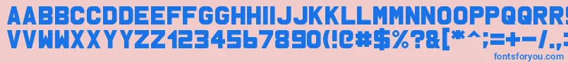 Msu1 Font – Blue Fonts on Pink Background