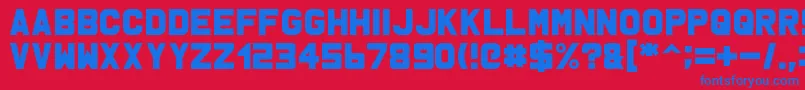 Msu1 Font – Blue Fonts on Red Background