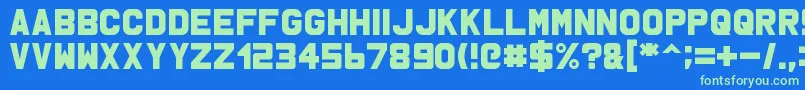 Msu1 Font – Green Fonts on Blue Background