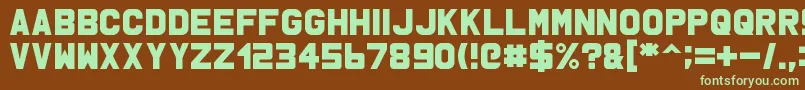 Msu1 Font – Green Fonts on Brown Background