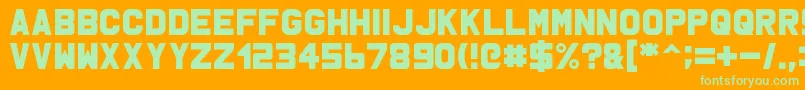 Msu1 Font – Green Fonts on Orange Background