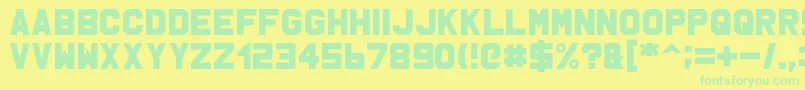 Msu1 Font – Green Fonts on Yellow Background