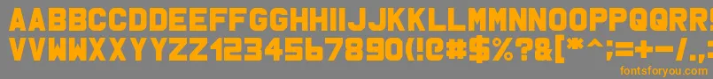 Msu1 Font – Orange Fonts on Gray Background