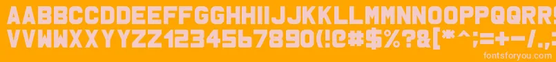 Msu1 Font – Pink Fonts on Orange Background