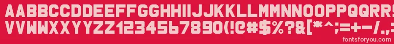 Msu1 Font – Pink Fonts on Red Background