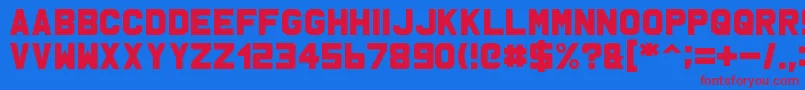 Msu1 Font – Red Fonts on Blue Background