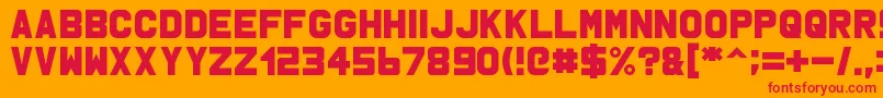 Msu1 Font – Red Fonts on Orange Background