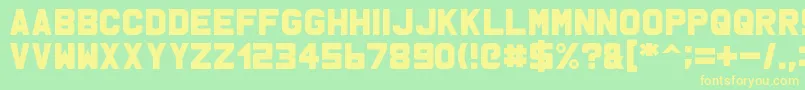 Msu1 Font – Yellow Fonts on Green Background