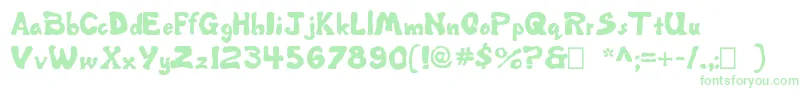 More about Misbehavin ffy Font Misbehavin ffy Font – Green Fonts on White Background