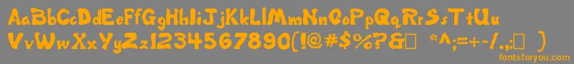Misbehavin ffy Font – Orange Fonts on Gray Background