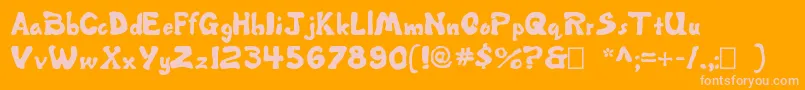 More about Misbehavin ffy Font Misbehavin ffy Font – Pink Fonts on Orange Background
