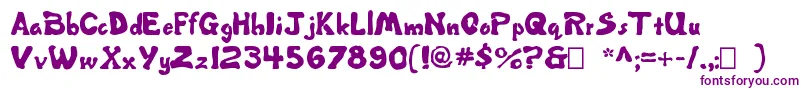 Misbehavin ffy Font – Purple Fonts on White Background