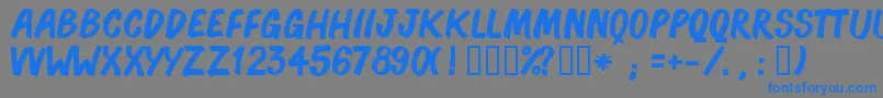 BonocСѓ Font – Blue Fonts on Gray Background