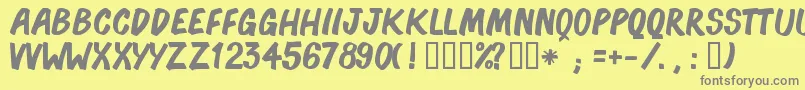 Шрифт BonocСѓ – серые шрифты на жёлтом фоне