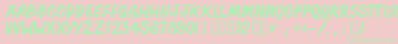 BonocСѓ Font – Green Fonts on Pink Background