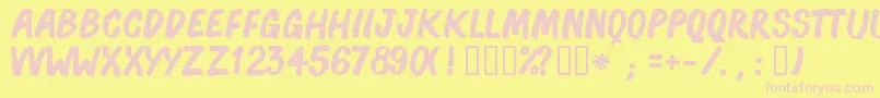 BonocСѓ Font – Pink Fonts on Yellow Background