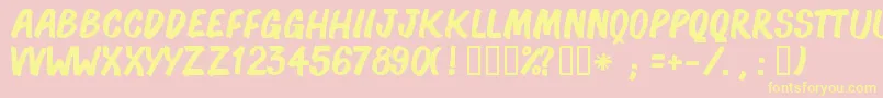 Czcionka BonocСѓ – żółte czcionki na różowym tle