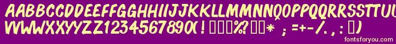 Czcionka BonocСѓ – żółte czcionki na fioletowym tle