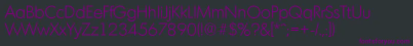 MontrealserialLightRegular Font – Purple Fonts on Black Background