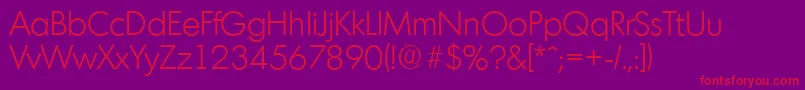 MontrealserialLightRegular Font – Red Fonts on Purple Background