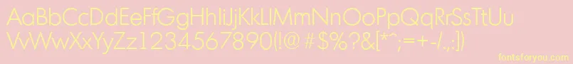 MontrealserialLightRegular Font – Yellow Fonts on Pink Background