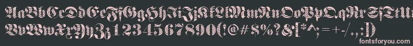 FrakturwindingRegular Font – Pink Fonts on Black Background