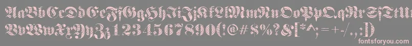 FrakturwindingRegular Font – Pink Fonts on Gray Background