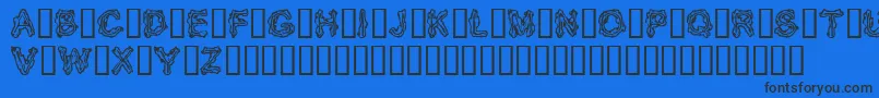 Longmuire Font – Black Fonts on Blue Background