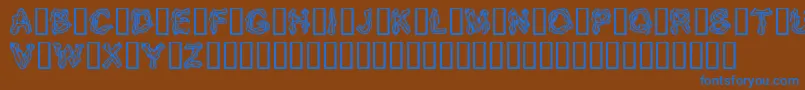 Longmuire Font – Blue Fonts on Brown Background