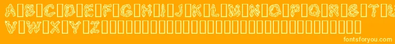 Longmuire Font – Yellow Fonts on Orange Background