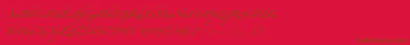 ZapfinoforteltOne-Schriftart – Braune Schriften auf rotem Hintergrund