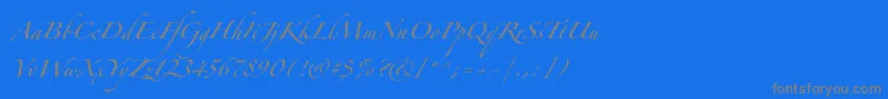 ZapfinoforteltOne Font – Gray Fonts on Blue Background