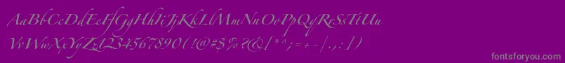 ZapfinoforteltOne Font – Gray Fonts on Purple Background