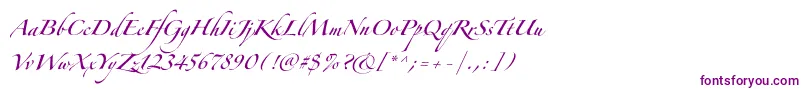 Шрифт ZapfinoforteltOne – фиолетовые шрифты