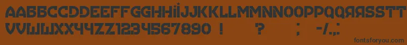 Hungaria Font – Black Fonts on Brown Background