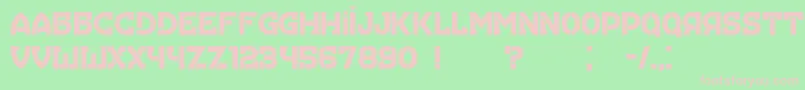 Hungaria Font – Pink Fonts on Green Background