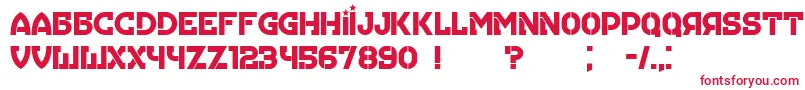 Hungaria-fontti – punaiset fontit valkoisella taustalla