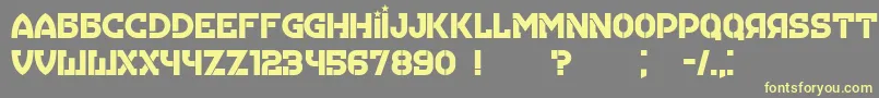 Шрифт Hungaria – жёлтые шрифты на сером фоне