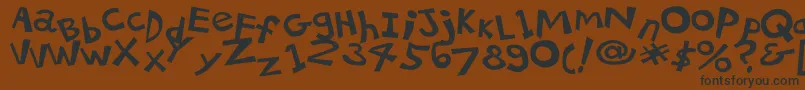 21kbsalu1 Font – Black Fonts on Brown Background